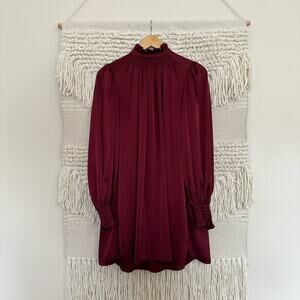 Adam Lippes Charmeuse Ruffle Dress